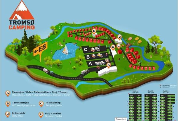 Tromso Camping map